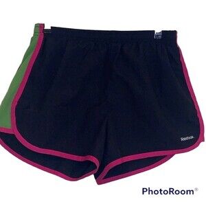 Reebok - Women’s Size Small Running Shorts, Black with Neon Accents